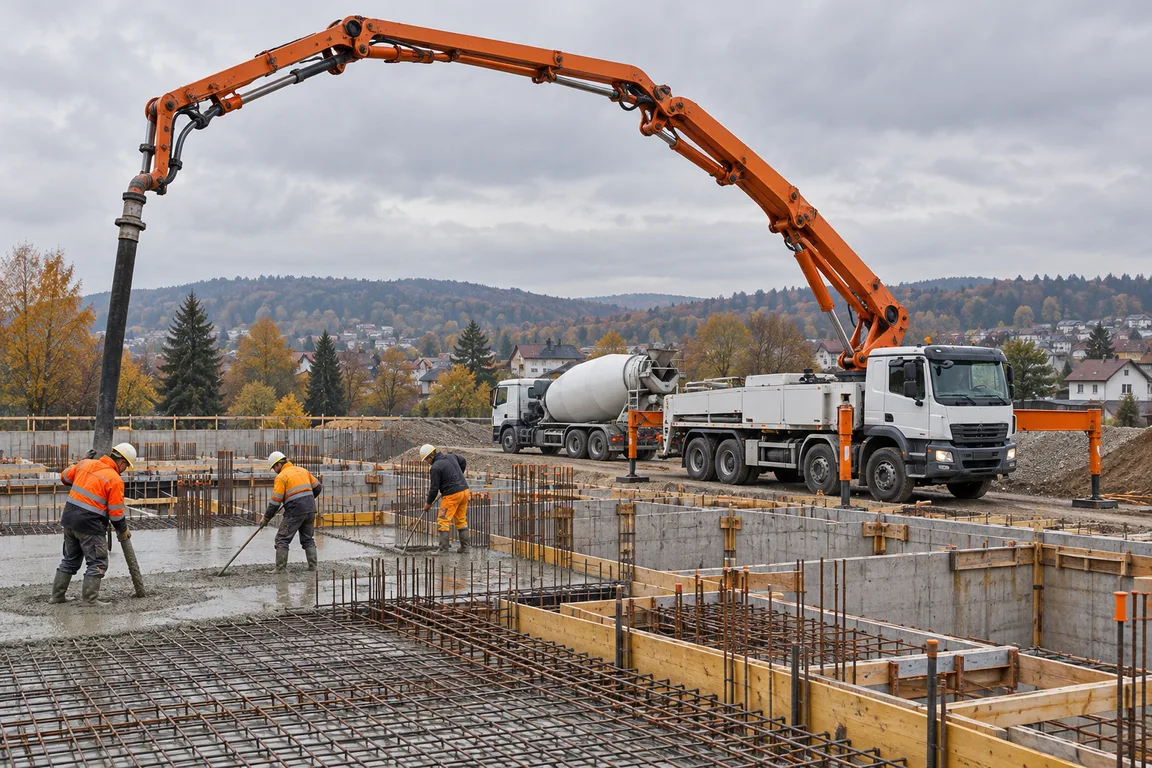 Betonpumpe — illustrative Darstellung